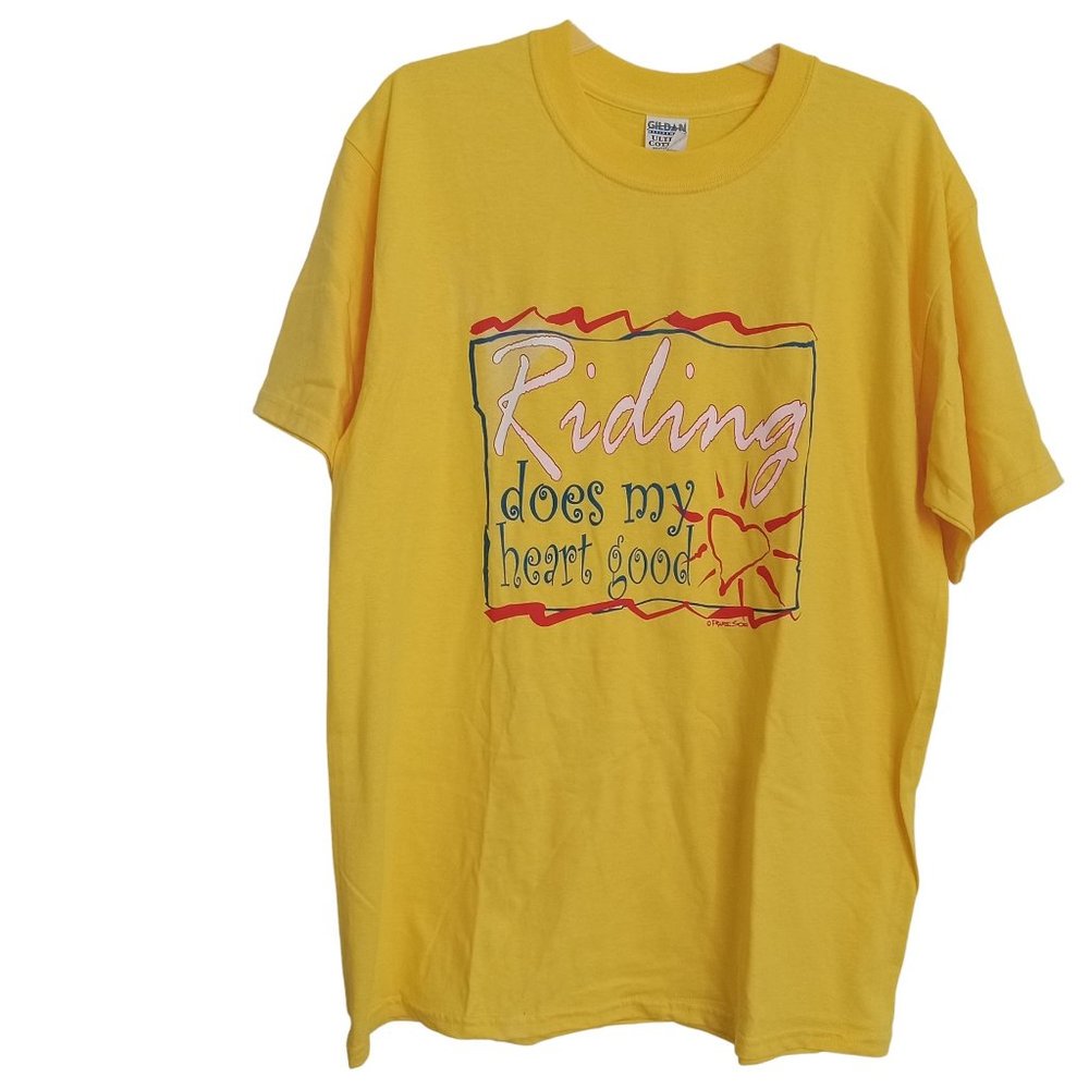 Riding Does My Heart Good Gildan Activewear Ultra Cotton Large